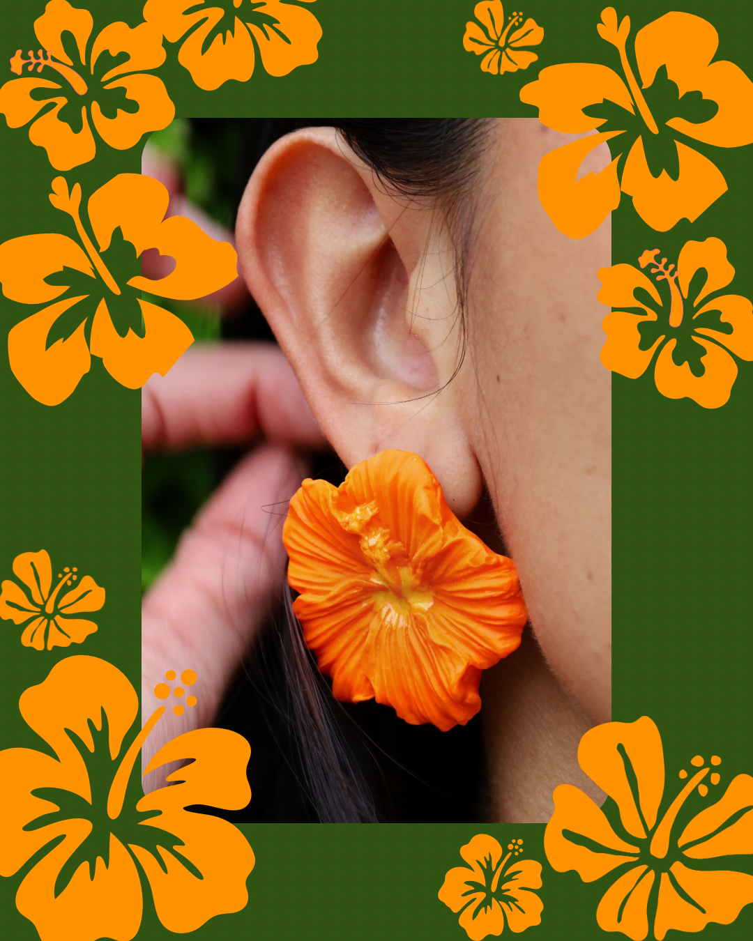 Mama Hibiscus orange vif