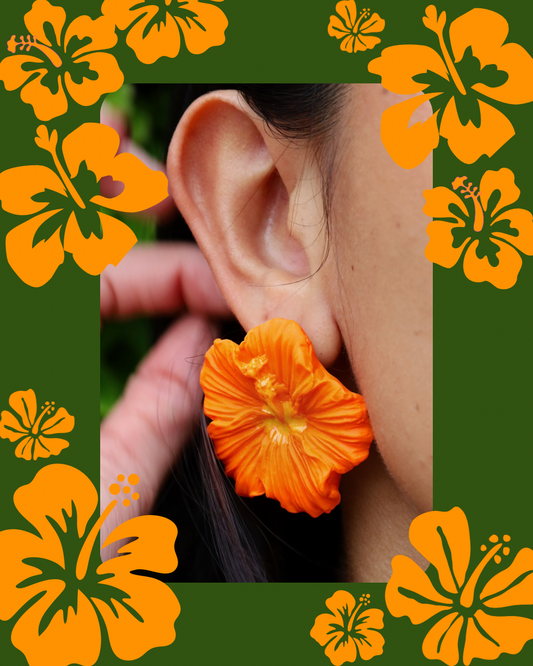 Mama Hibiscus orange vif