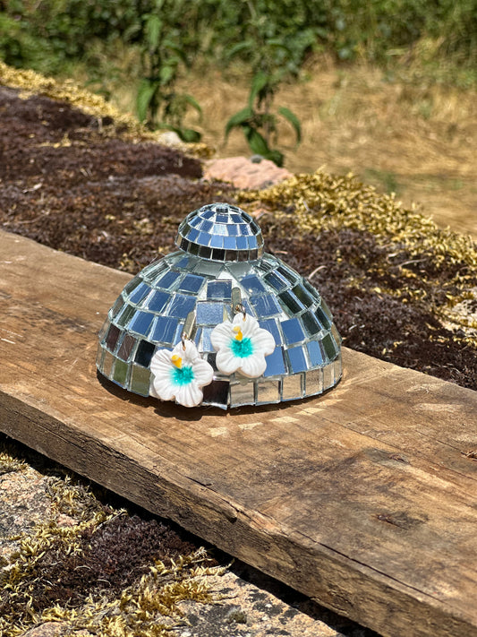 Baby Hibiscus pendante cœur bleu
