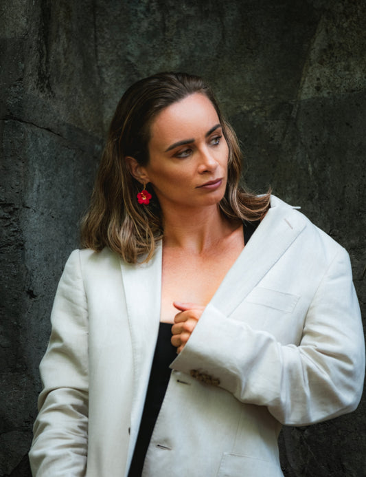 Baby Hibiscus pendante rouge