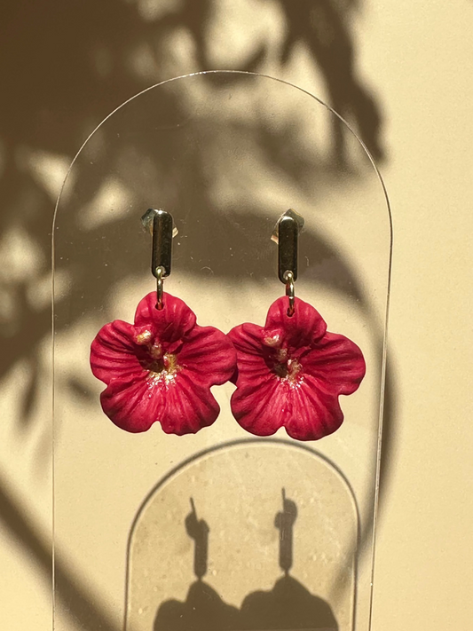 Baby Hibiscus pendante rouge